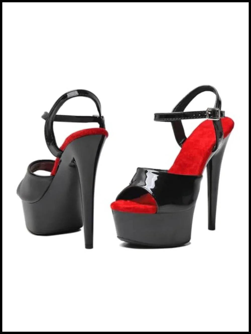 Size 6 Women's Platform Sandal Heels with Ankle Strap 6-inch Stiletto
